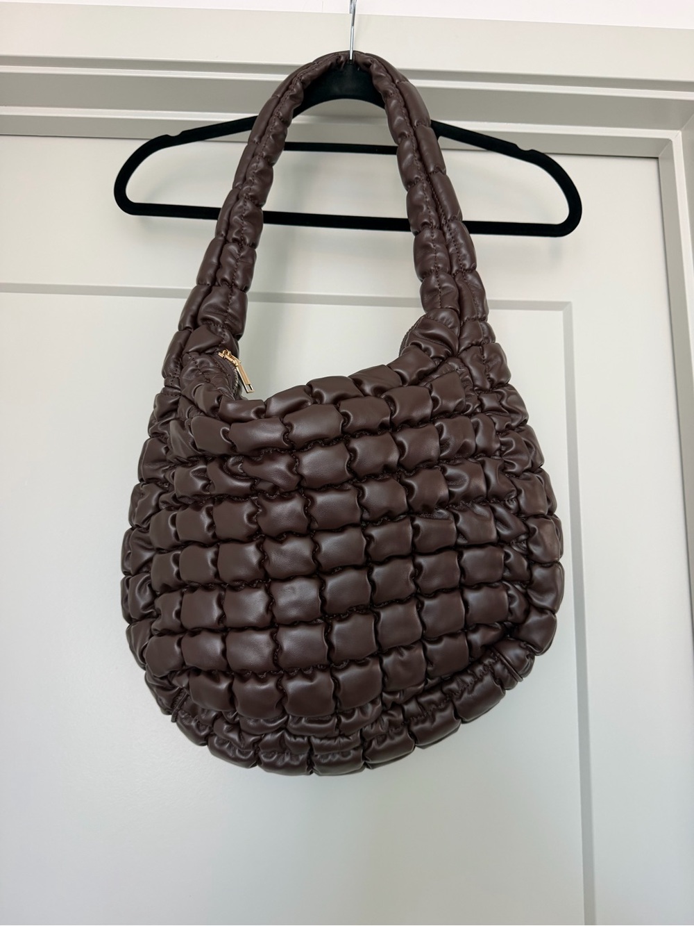 Urban Expressions Brown Quilted Hobo Bag